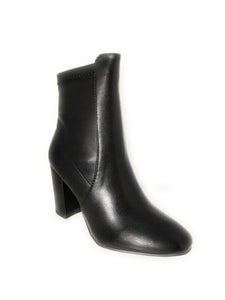 Bonnie Black Round Toe Boots, Booties