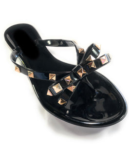 Gina Gold Stud - Black