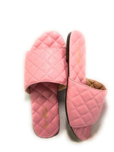 Load image into Gallery viewer, Pink Quilted Slide Sandal
