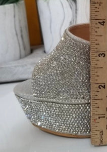 Julia Platform Heels - Silver