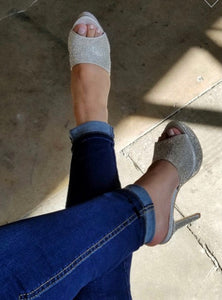 Julia Platform Heels - Silver